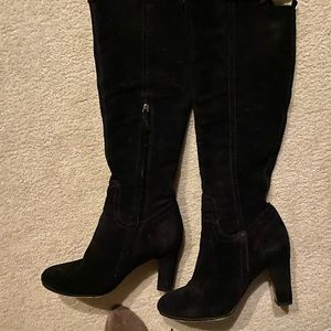 Tall Black Suede Boot